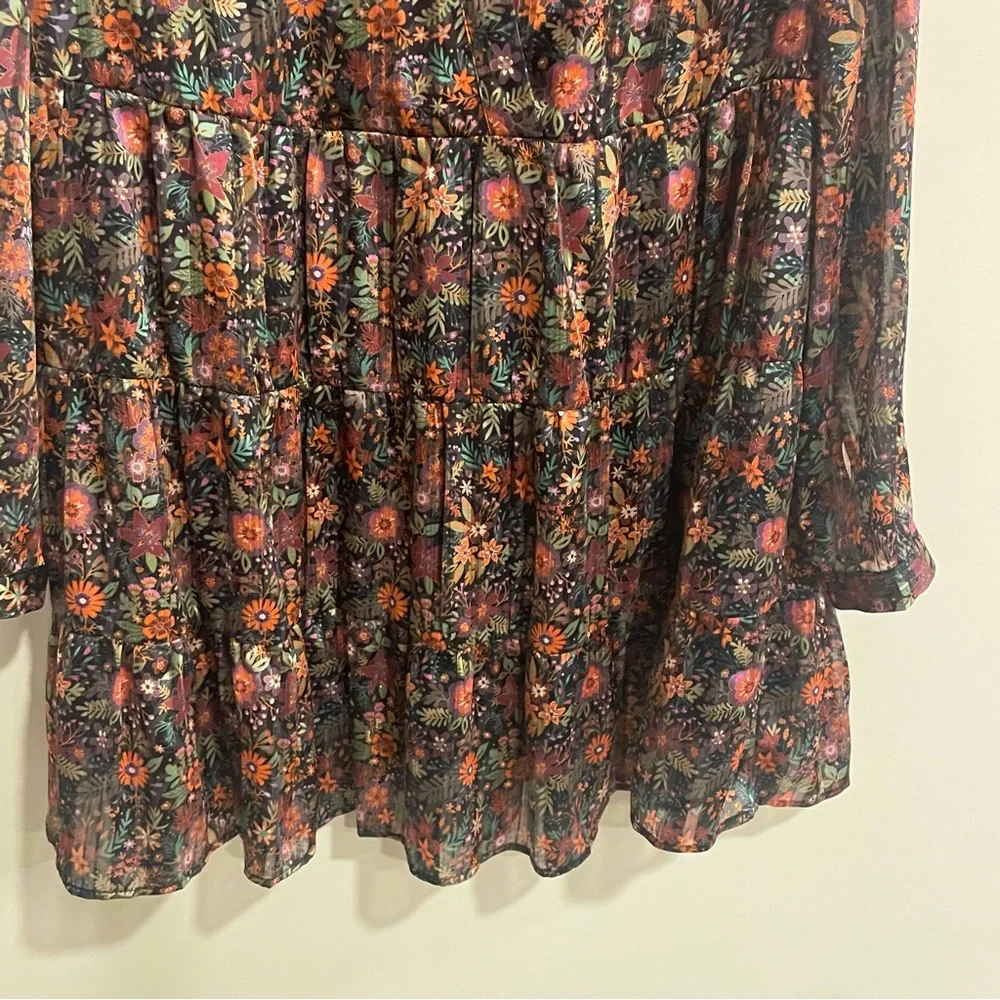 SOFT SURROUNDINGS Castille Floral Tunic Dress - Size Petite Large - Picture 6 of 16